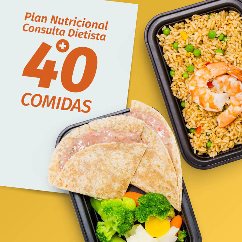 40 comidas Regular - escoge 1 consulta (Nutricionista o Neurocoach o Entrenador Personal)